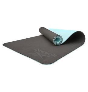 Tapis de Yoga Reebok double face - 6mm (Couleur: Bleu)