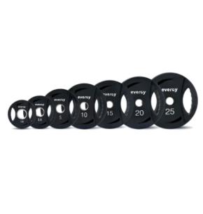Disque olympique Evergy Elite PU avec poignées (Poids: 10kg)