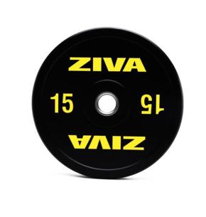 Disque olympique Bumper Ziva Performance Noir (Poids: 15kg)