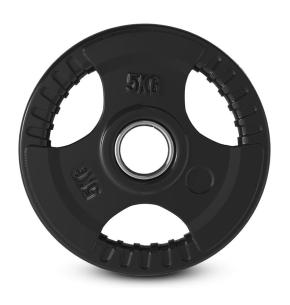 Disques en caoutchouc avec poignée fitnessdigital tri grip 5kg (Poids: 5kg)