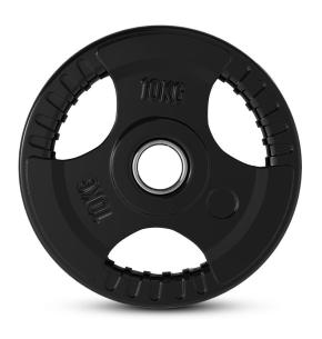 Disques en caoutchouc avec poignée fitnessdigital tri grip 10kg (Poids: 10kg)