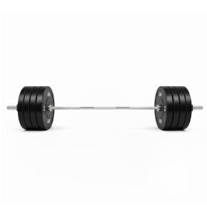 Set de Disques Olympiques Bumper + Barre Olympique 220 cm + Colliers ION fitness
