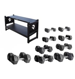 Pack Ruster Rack et haltères hexagonaux 2 à 20kg
