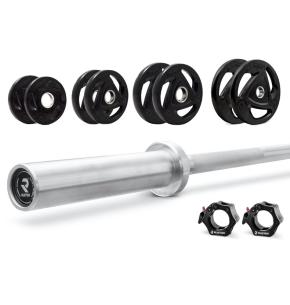 Pack Ruster Barre et Disques avec poignée 80kg 