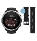 Suunto 9 Noir + Bracelet en cuir 24 mm Urban 2 Noir Taille M Suunto 9 Noir + Bracelet en cuir 24 mm Urban 2 Noir Taille M