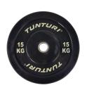 Disque Olympique Tunturi Bumper Noir (Poids: 15kg)