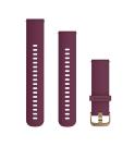 Bracelet Silicone Garmin Bordeaux/or (20 mm) S/M & L Bracelet Silicone Garmin Bordeaux/or (20 mm) S/M & L