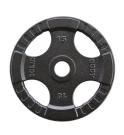 Disque olympique en fer avec 4 poignées Body-Solid noir (Poids: 15kg)
