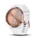 Garmin Vívomove HR Rose Gold avec bracelet en silicone blanc Petit/Moyen Garmin Vívomove HR Rose Gold avec bracelet en silicone blanc Petit/Moyen