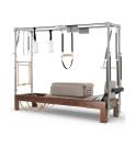 Reformer Elina Pilates Cadillac Clásico madera oscura (Color: Moca)