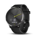 Garmin Vívomove HR Noire avec bracelet en silicone noir Grand Garmin Vívomove HR Noire avec bracelet en silicone noir Grand