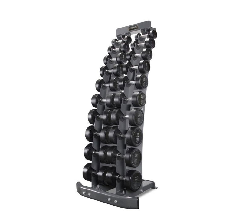 Set halteres caoutchouc 2-20 kg et Rack Titanium Strength